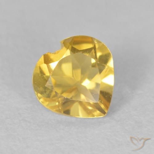 0.47ct Naturale Dorato medio Citrino, Cuore, VS