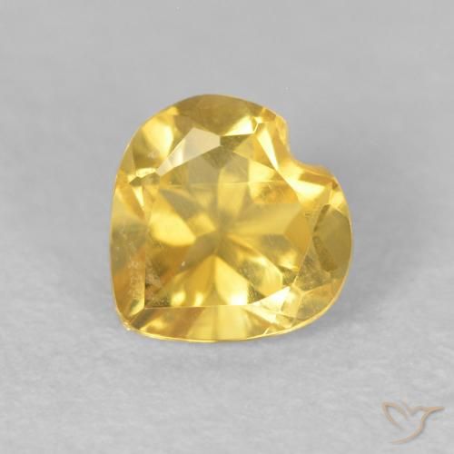 0.50ct Naturale Arancio dorato Citrino, Cuore, VS