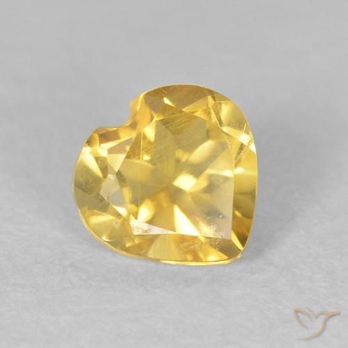 Citrino Arancio dorato naturale da 0.50 ct, Cuore, VS