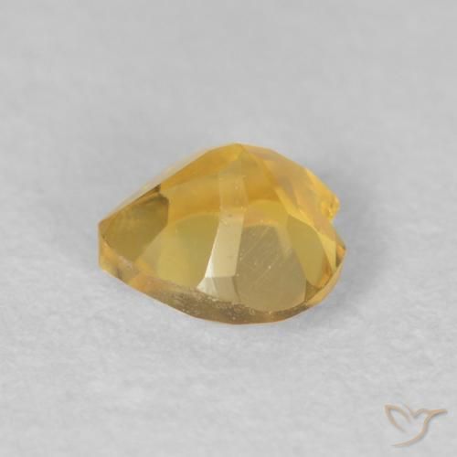 Citrino Dorato medio naturale da 0.45 ct, Cuore, VS