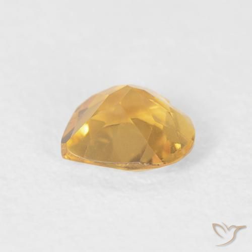 Citrino Arancio dorato naturale da 0.35 ct, Cuore, VVS