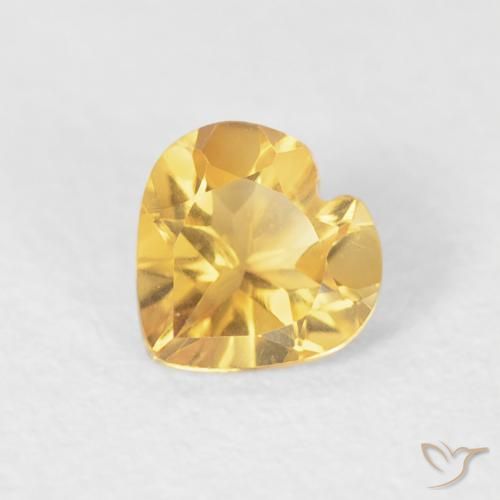 0.39ct Naturale Oro Citrino, Cuore, VVS