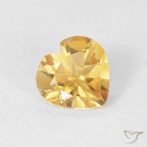 Citrino Oro naturale da 0.39 ct, Cuore, VVS