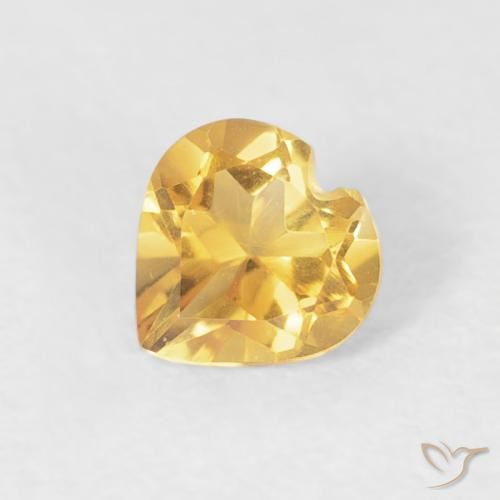 0.37ct Naturale Dorato medio Citrino, Cuore, VVS-VS