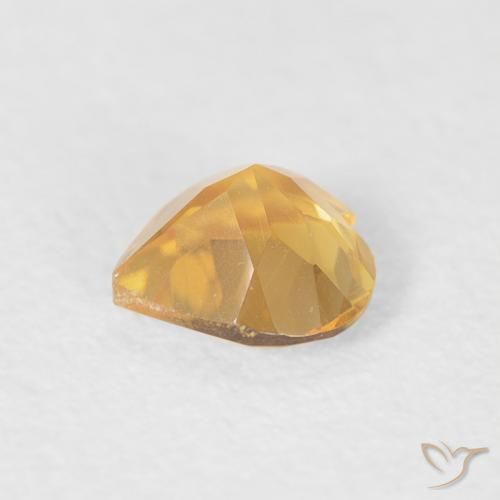Citrino Dorato medio naturale da 0.37 ct, Cuore, VVS-VS