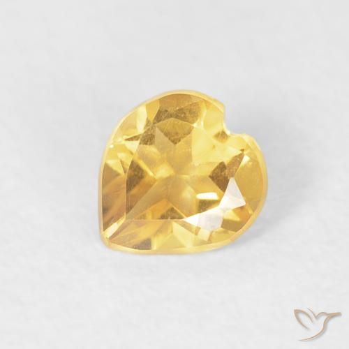 0.32ct Naturale Arancio dorato Citrino, Cuore, VVS