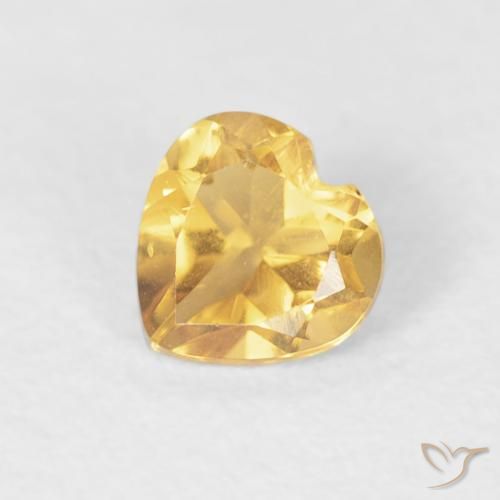 0.39ct Naturale Oro medio Citrino, Cuore, VVS