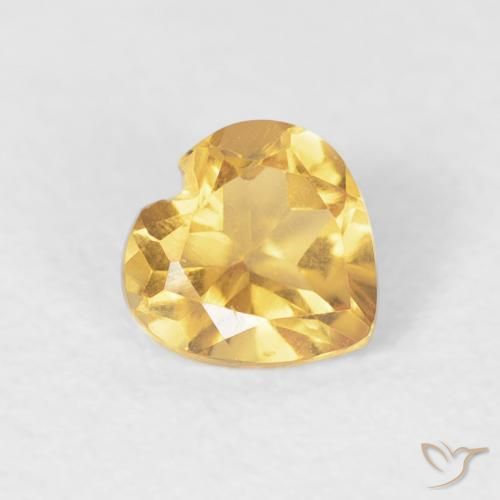 Citrino Oro medio naturale da 0.39 ct, Cuore, VVS