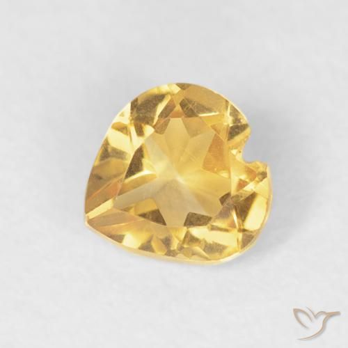 0.42ct Naturale Oro Citrino, Cuore, VVS