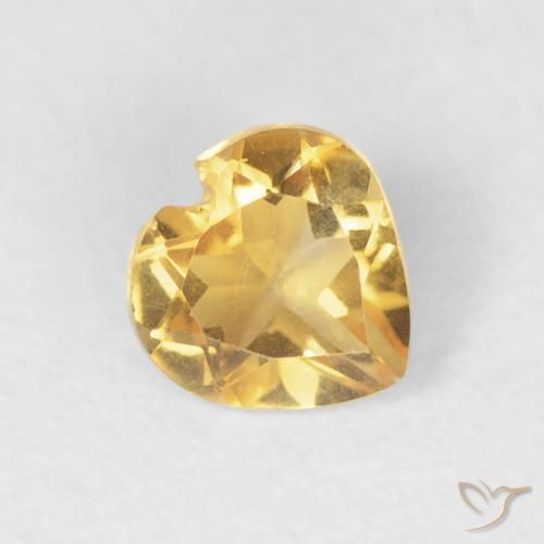 Citrino Oro naturale da 0.42 ct, Cuore, VVS