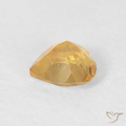 Citrino Oro medio naturale da 0.38 ct, Cuore, VVS