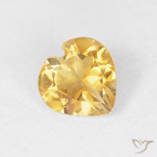 Citrino Oro naturale da 0.36 ct, Cuore, VVS