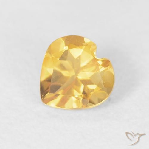 0.41ct Naturale Oro Citrino, Cuore, VVS