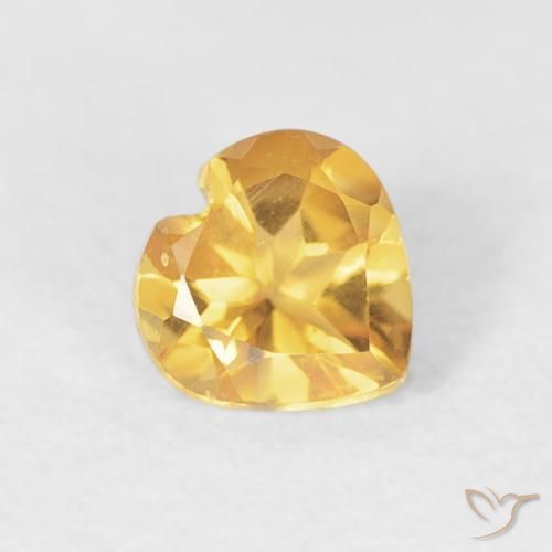 Citrino Oro naturale da 0.41 ct, Cuore, VVS