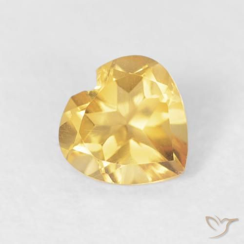 Citrino Oro medio naturale da 0.44 ct, Cuore, VVS