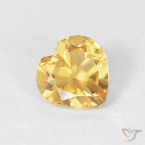 Citrino Oro medio naturale da 0.42 ct, Cuore, VVS