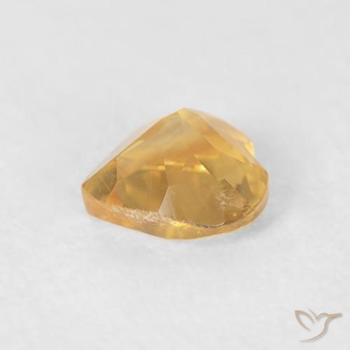 Citrino Oro medio naturale da 0.42 ct, Cuore, VVS