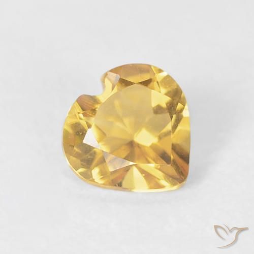 Citrino Oro medio naturale da 0.41 ct, Cuore, VVS