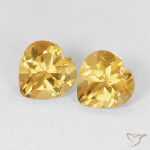 Gemme di Citrino Dorato naturale da 1.43 ct, Cuore, VVS-VS