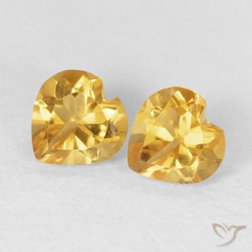 0.95ctw Naturale Dorato Citrino, Cuore, VVS-VS