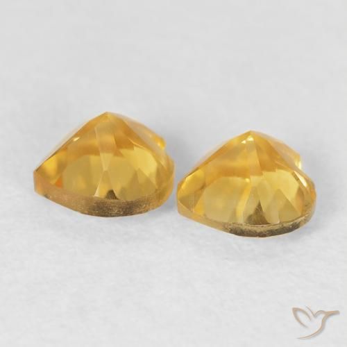 Gemme di Citrino Dorato naturale da 0.95 ct, Cuore, VVS-VS