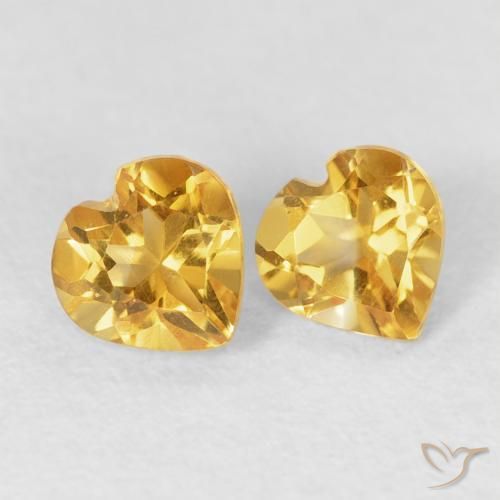Gemme di Citrino Dorato naturale da 0.82 ct, Cuore, VVS-VS