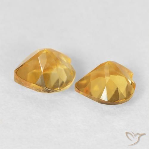Gemme di Citrino Dorato naturale da 0.82 ct, Cuore, VVS-VS