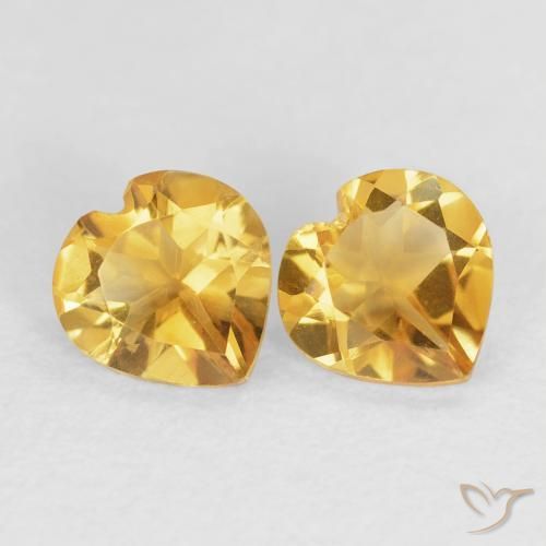 Gemme di Citrino Dorato naturale da 1.14 ct, Cuore, VVS-VS