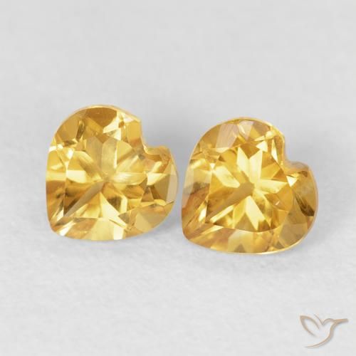 0.90ctw Naturale Dorato Citrino, Cuore, VVS-VS