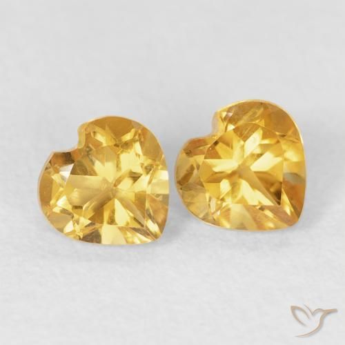 Gemme di Citrino Dorato naturale da 0.90 ct, Cuore, VVS-VS