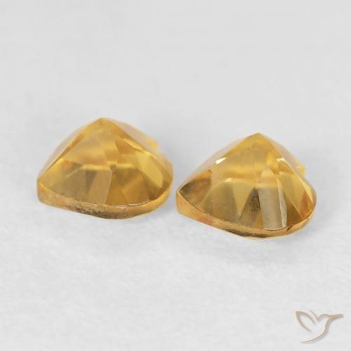 Gemme di Citrino Dorato naturale da 0.90 ct, Cuore, VVS-VS