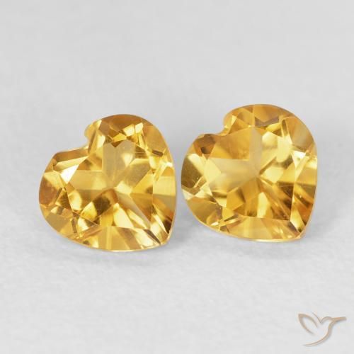 Gemme di Citrino Dorato naturale da 1.48 ct, Cuore, VVS-VS