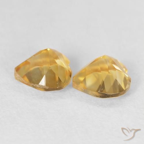 Gemme di Citrino Dorato naturale da 1.48 ct, Cuore, VVS-VS