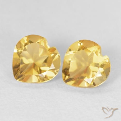 1.59ctw Naturale Dorato Citrino, Cuore, VVS-VS