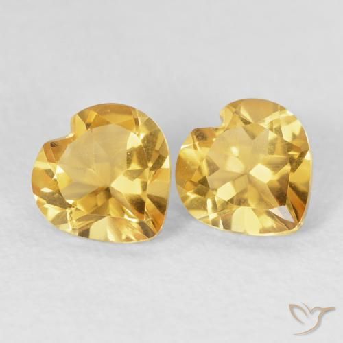 Gemme di Citrino Dorato naturale da 1.59 ct, Cuore, VVS-VS