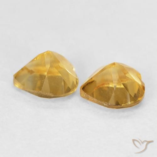 Gemme di Citrino Dorato naturale da 0.88 ct, Cuore, VVS-VS