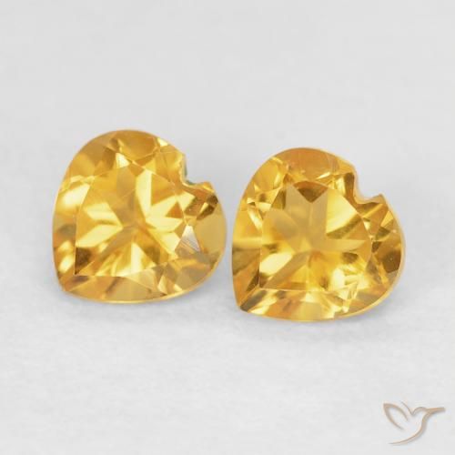 0.90ctw Naturale Dorato Citrino, Cuore, VVS-VS