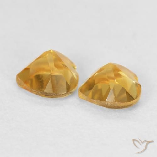 Gemme di Citrino Dorato naturale da 0.90 ct, Cuore, VVS-VS