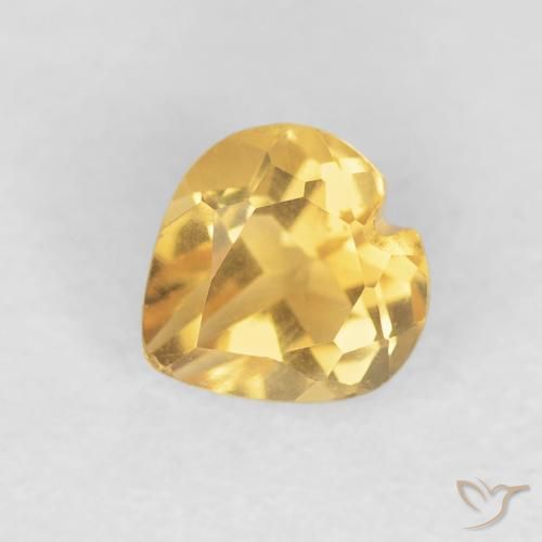 0.48ct Naturale Oro medio Citrino, Cuore, VVS