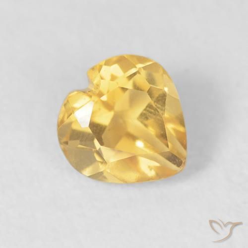 Citrino Oro medio naturale da 0.48 ct, Cuore, VVS