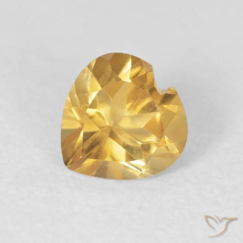 0.72ct Naturale Oro medio Citrino, Cuore, VVS