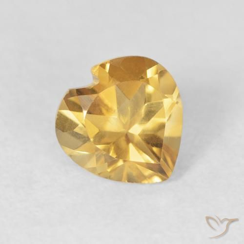 Citrino Oro medio naturale da 0.72 ct, Cuore, VVS