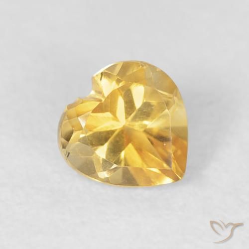 Citrino Oro brillante naturale da 0.45 ct, Cuore, VVS