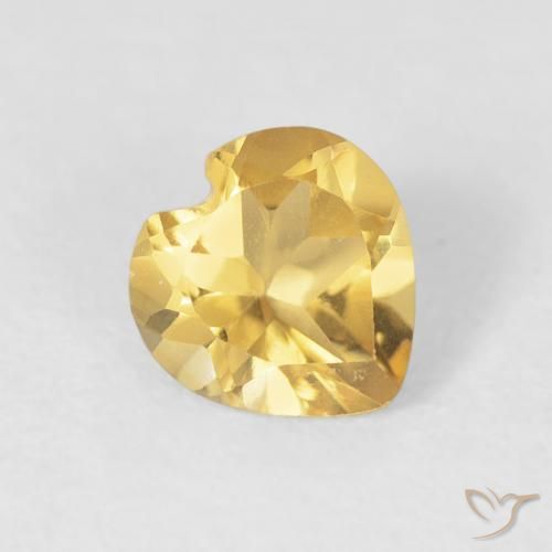 Citrino Dorato naturale da 0.55 ct, Cuore, VVS