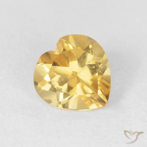 0.72ct Naturale Oro Citrino, Cuore, VVS