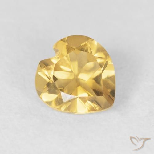 0.67ct Naturale Oro profondo Citrino, Cuore, VVS