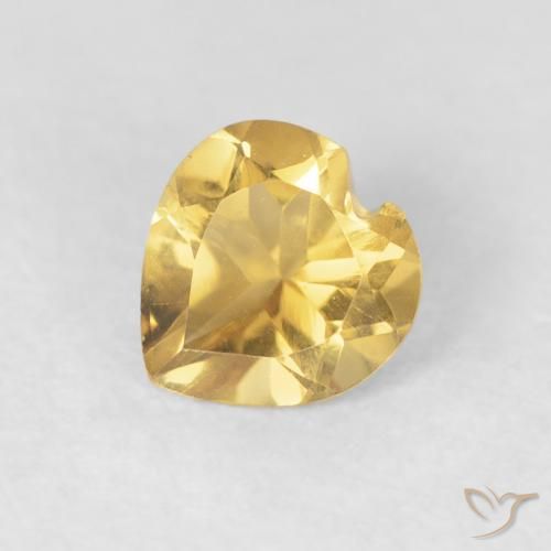 Citrino Oro profondo naturale da 0.67 ct, Cuore, VVS
