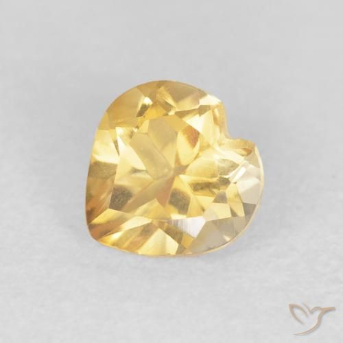 0.74ct Naturale Oro brillante Citrino, Cuore, VVS