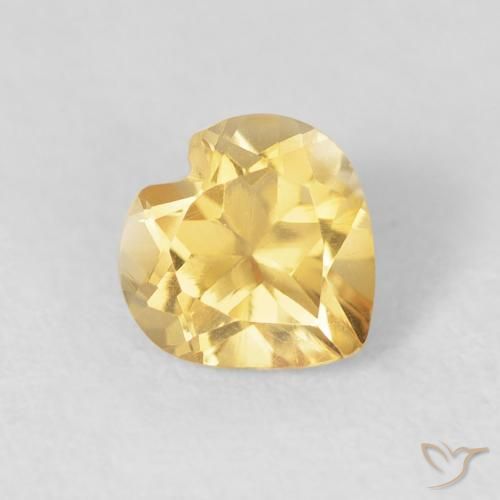 Citrino Oro brillante naturale da 0.74 ct, Cuore, VVS