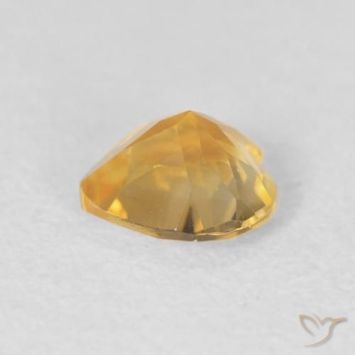 Citrino Oro brillante naturale da 0.60 ct, Cuore, VVS